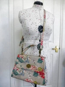 CATH KIDSTON HYDRANGEA MATT OILCLOTH CROSSBODY-SHOULDER-GRAB-LOCK HAND BAG - Picture 1 of 2