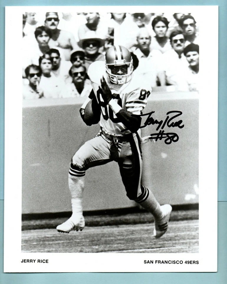 AUTOGRAPHED 8x10 photo of Jerry Rice - San Francisco 49ers - SIGNED AUTO Niners - Image 1 of 1