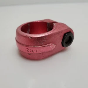Vintage BMX Racing Seatpost Clamp 25.4mm Red - Picture 1 of 7