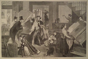 ERSTER MAI UNANNEHMLICHKEITEN BEIM UMZUG NEW YORK HARPER’S WEEKLY 1867 - Bild 1 von 2