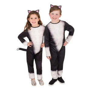Rubies Cat Jumpsuit Costume Kids Dress Up Cosplay Halloween Outfit Size 9-10y - Picture 1 of 4