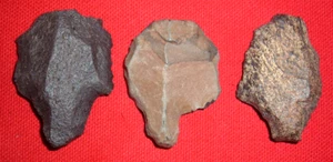 (3) Puntos de flecha africanos antiguos Aterian Early Man (30K - 100K años) - Imagen 1 de 5