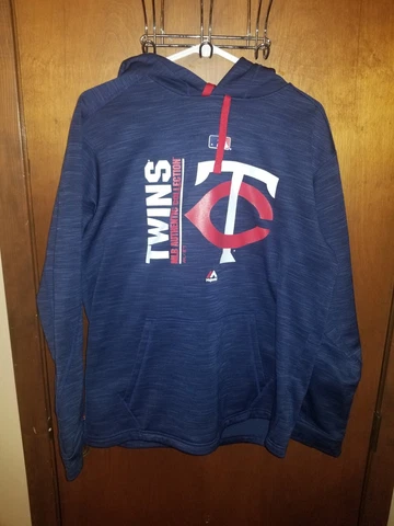 Minnesota Twins Majestic Authentic Collection Therma Base Blue Hoodie Size Med🔥 Cover
