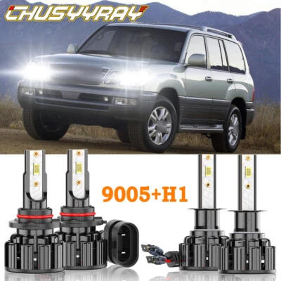 Para Lexus LX470 Base Sport Utility 1998-2007 4x LED Faros Bombillas de haz alto/bajo Foto 1 de 4