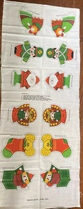 Vintage Spring Mills 6 Christmas Ornaments Fabric Panel #7470 Cut & Sew - Picture 1 of 9