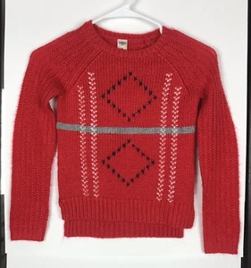 OshKosh B'gosh (Size 6X) Red Argyle Diamond Hi-Low Hem Pullover Girl’s Sweater - Picture 1 of 7