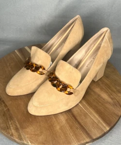 NEU Pella Moda Esra Loafer Pumps Latte Wildleder – Damen Büro Absatz Größe 9,5 - Bild 1 von 9