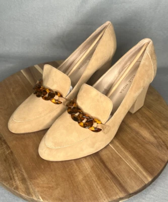 NUEVO Mocasín Pella Moda Esra Pump Latte Gamuza - Mujer Tacón Oficina Talla 9.5 Foto 1 de 4