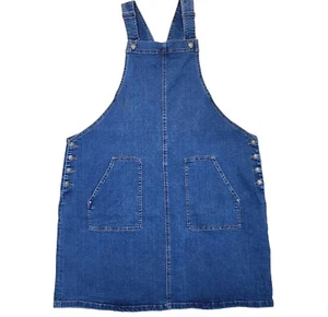 Ulla Popken Denim Bib Overall Style Jumper Dress Plus Sz 20/22 NWT Buckle Straps - Picture 1 of 12