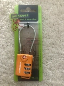 Munkees TSA Kabel Zahlenschloss orange - Bild 1 von 2