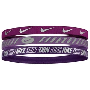 Nike Metallic Hairbands 3-Pack Pink Purple - Non-Slip Sports Headbands Women Men - Picture 1 of 1