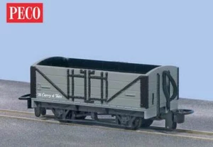 H0e Peco Offener Güterwagen grau neutral, 2-achsig - Peco GR200U - Bild 1 von 1