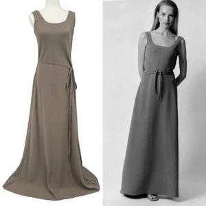Vintage Ralph Lauren Collection Purple Label Gown Wool Maxi Dress 1998 Runway M - Picture 1 of 22