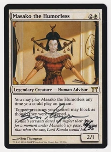 Signed Masako the Humorless Proof MP Artist Ben Thompson 2004 MTG Magic AP 6/35! - Picture 1 of 2
