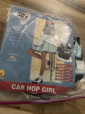 50’s Theme Car Hop Girl Diner Costume Halloween Standard Size Adult - Image 1 of 4