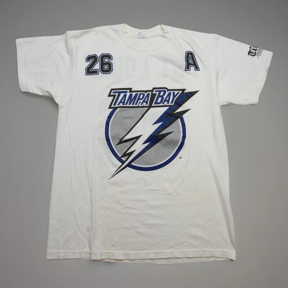 Camiseta de hockey sobre hielo Tampa Bay Lightning Anvil para hombre L blanca 26 Martin St Louis Foto 1 de 4