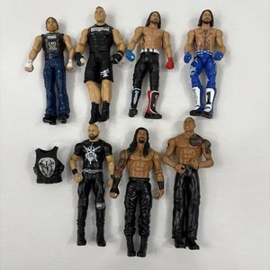 WWE Wrestling Action Figures Lot Of 7 Wrestlers AJ Styles, Ambrose, Lesnar + - Picture 1 of 24