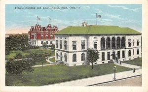 Federal Building & Court House, Enid, Oklahoma ca 1920s Vintage Postcard - Picture 1 of 1