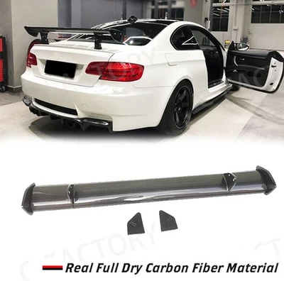 For BMW 1M M3 E82 E87 E90 E92 E93 F30 F10 GTS Carbon Fiber Rear Spoiler Lip Wing - Image 1 of 4