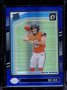 Donruss Optic #209 Bo Nix Blue Prizm Prism RC 2024 - Imagen 1 de 2
