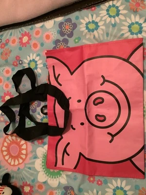 M&S Percy Pig Shopping Bag Reusable Large Tote Anti-bac Pink Dual Handles - Image 1 of 4