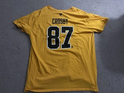 Camiseta Pittsburgh Penguins Sidney Crosby Player XL Amarela Fanatics - Imagem 1 de 3