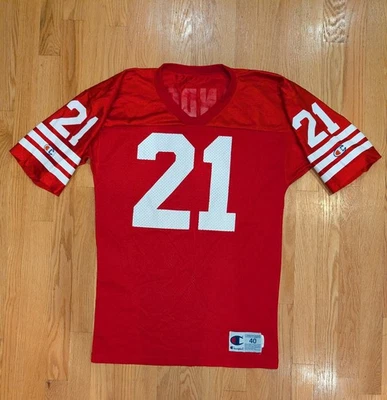 Vintage Champion Deion Sanders #21 San Francisco 49ers Jersey USA Made Sz 40 - Image 1 of 4