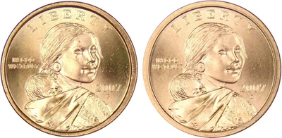 2007 P&D Sacagawea Native American Dollar 2 Coin Set BU Uncirculated $1 - Image 1 of 2