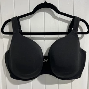 Sujetador Cacique Cobertura Completa Con Aros Algodón Soporte Negro Lane Bryant Plus 42G - Imagen 1 de 11