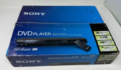 Sony DVP-SR200P DVD Player New Open Box Untested w/ Remote AV Cables Manual - Image 1 of 4