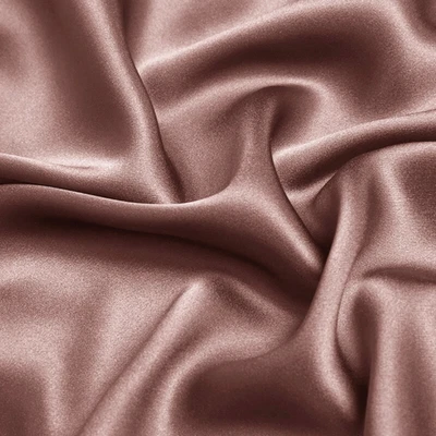 Mahogany Rose 100% Pure Mulberry Silk Fabric by the Yard 44" width 19mm 6A Grade - Image 1 of 4