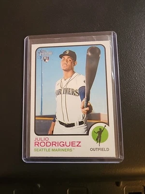 2022 Topps Heritage - Julio Rodriguez (RC) High Number SP #700, Mariners.  - Image 1 of 2