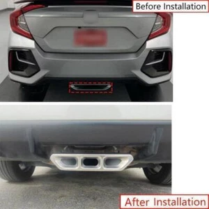 Punta silenciadora tubo escape trasero acero plateado para Honda Civic Si 2016-2021 1x - Imagen 1 de 3