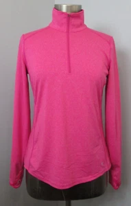 Danskin Now Pink Running Top Womens Size S Chest 34 Mock Neck Thumbholes 32866 - Picture 1 of 8
