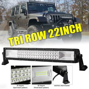 Barra de luz de trabajo LED de 24 pulgadas 300 W punto inundación combo lámpara antiniebla SUV 4x4 UTV ATV 22" - Imagen 1 de 12