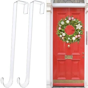 Wreath Hangers For Front Door12" Clear Wreath Door Hanger2 Pack Wreath Hanger No - Picture 1 of 6