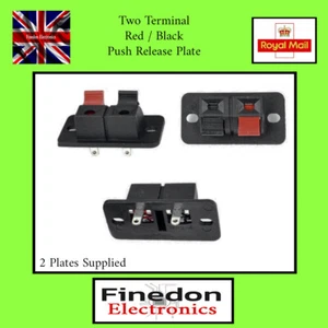 Connettore terminale altoparlante pannello piastra sgancio rapido 2 qty 2 vie venditore UK. - Foto 1 di 1