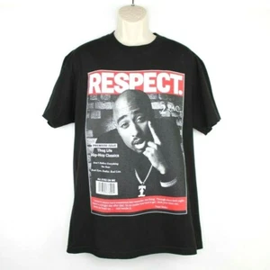 Tupac Graphic T Shirt Mens Large Respect Magazine Thug Life Rap Hip Hop 2 Pac - Picture 1 of 6