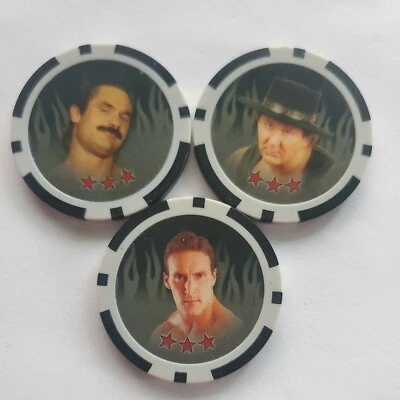 Lote Topps WWE Power Chipz 2011 - Rick Rude - Cowboy Bob Orton - Chris Masters Foto 1 de 4