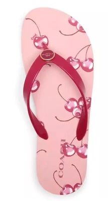 ❤️ Chanclas Coach Zayn - Fruta cereza (rosa) - Talla 6 CR856 - NUEVAS CON ETIQUETAS Envío gratuito Foto 1 de 4