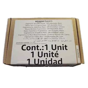 Amazon Basics Ergonomic Wireless PC Mouse - Adjustable DPI, Comfortable Design - Picture 1 of 1