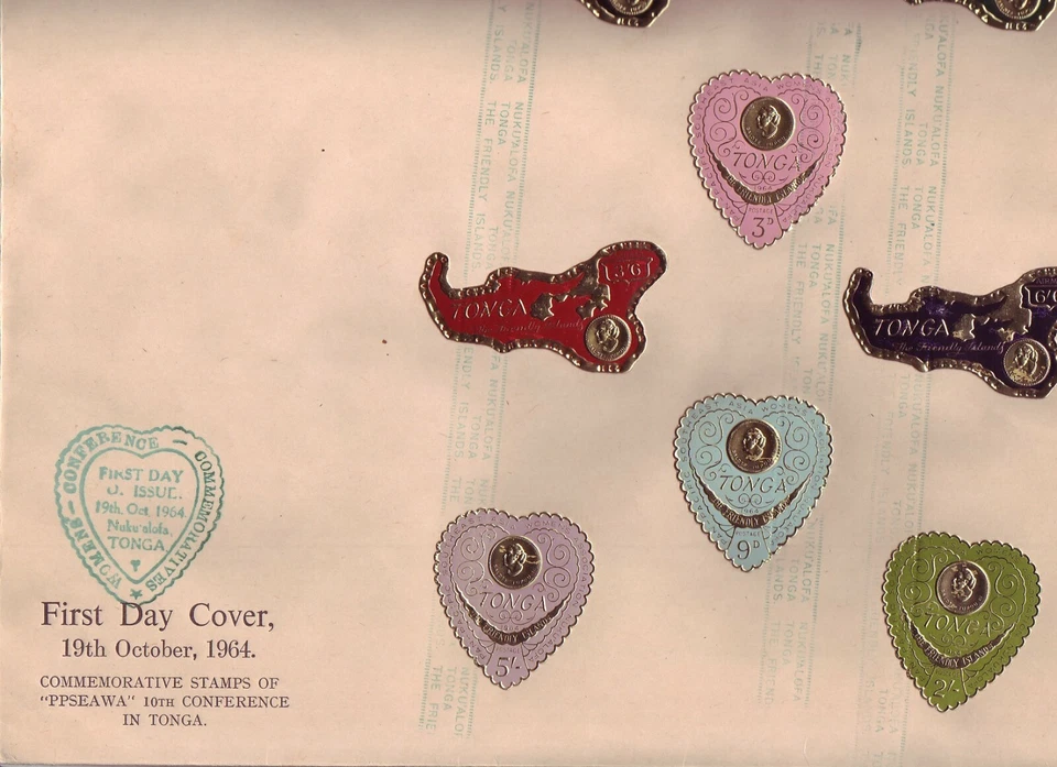 TONGA RED CROSS ISSUE: PRIMEIRO DIA DE EMISSÃO CAPA GRANDE OVERSIZED: #136-9, C7-C9. - Imagem 1 de 1