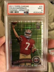 Colin Kaepernick 2011 Topps Chrome #25 XFractor RC Rookie Card PSA 9 MINT - Picture 1 of 2