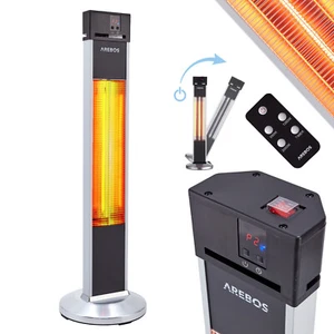 AREBOS Infrarot Stand Heizstrahler 2000 W Terrassenheizstrahler Wärmestrahler - Bild 1 von 9