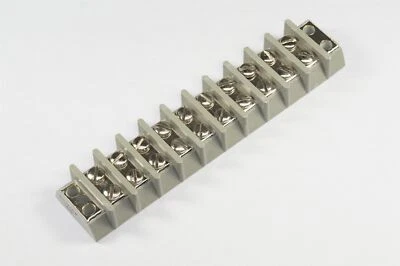 38TB10F MIL Terminal Block 10 Position 4.828" x 1-1/8" Gray A-A-59125/2 Spec - Image 1 of 2
