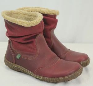 EL NATURALISTA 730 NIDO ELLA RED LEATHER SIDE ZIP SLOUCH BOOTS SIZE 37 VGC! - Bild 1 von 11
