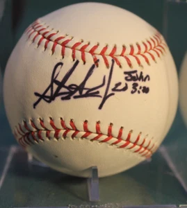 SOUZA JR, STEVEN 2015-2017 TAMPA BAY RAYS SIGNED BASEBALL - Picture 1 of 1