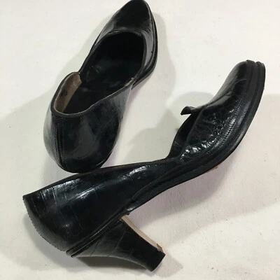 Vintage Black Shenanigans Aligator Shoes, Size 9 AAAA - Image 1 of 4
