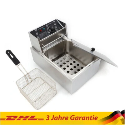 ?L Deep Fryer Deep Fryer 6L Stainless Steel 2500W Professional K??che Cold Zone Deep Fryer Deep Fryer?se - Image 1 of 4