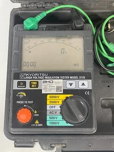 KYORITSU HIGH VOLTAGE INSULATION TESTER MODEL 3125 - Picture 1 of 5